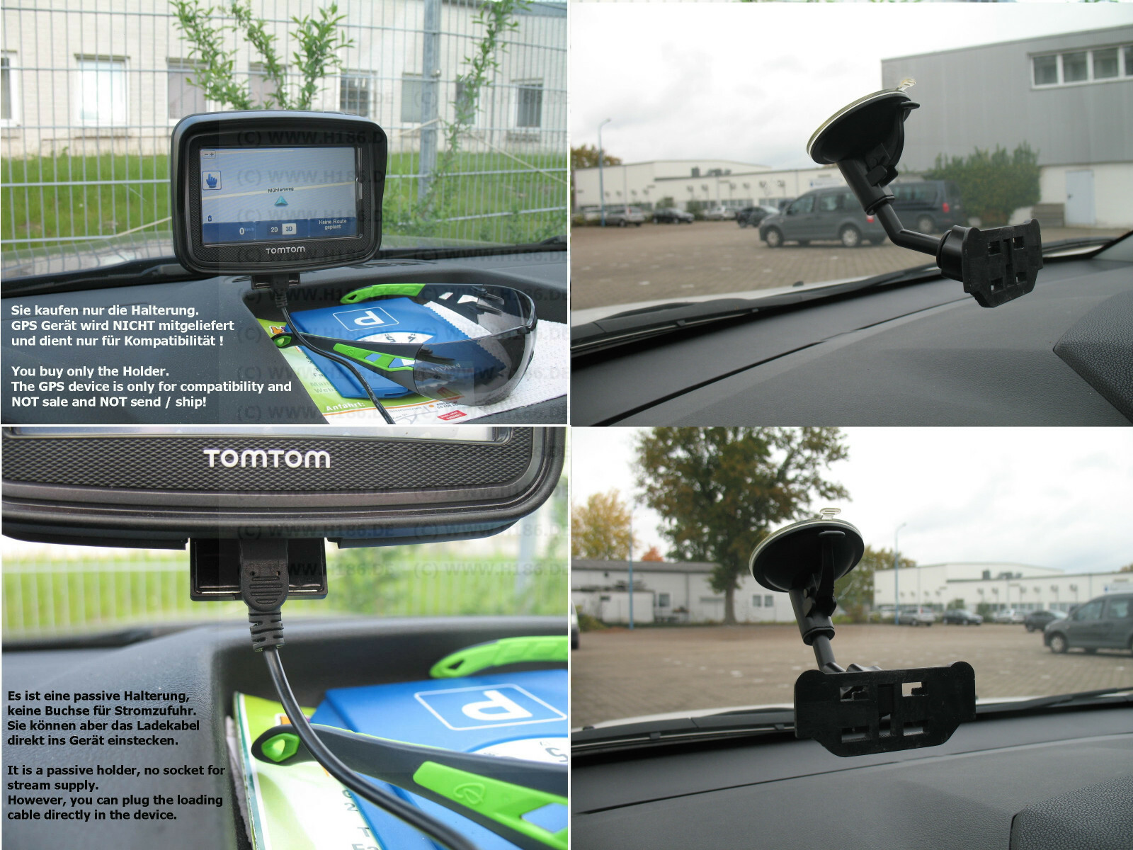 318 Car Mount Matching TomTom Rider V2 V4 Urban for Windshield Suction
