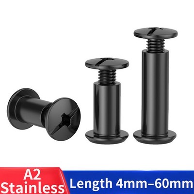 Black Binding Chicago Screws  A2 Stainless Steel Scrapbooking Nail Craft Rivet