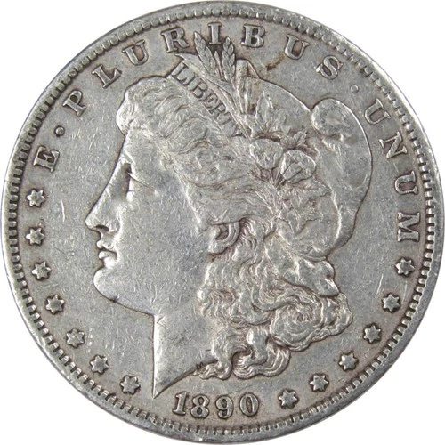 1890 S Morgan Dollar VF Very Fine 90% Silver $1 US Coin Collectible