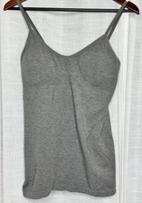 Skinny Girl Gray SEAMLESS LAYERING Cami Removable Pads Size Large