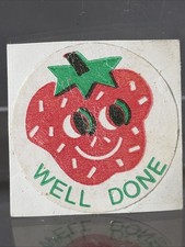 VINTAGE 80 S CTP WELL DONE STRAWBERRY SNIFF STICKER