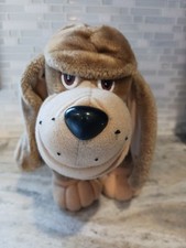 Vtg 1990 Pooch Patrol Plush By Tonka Brown Hound Dog Poseable Mouth/ Ears Growl