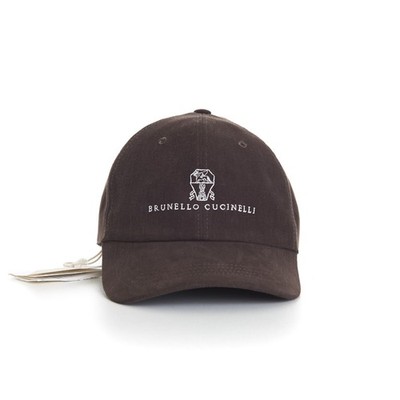 BRUNELLO CUCINELLI 670$ Baseball Cap In Brown Linen With