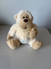 Baby Ganz Beige white Gorilla Plus Toy With Pacifier Stuffed Animal Chimp