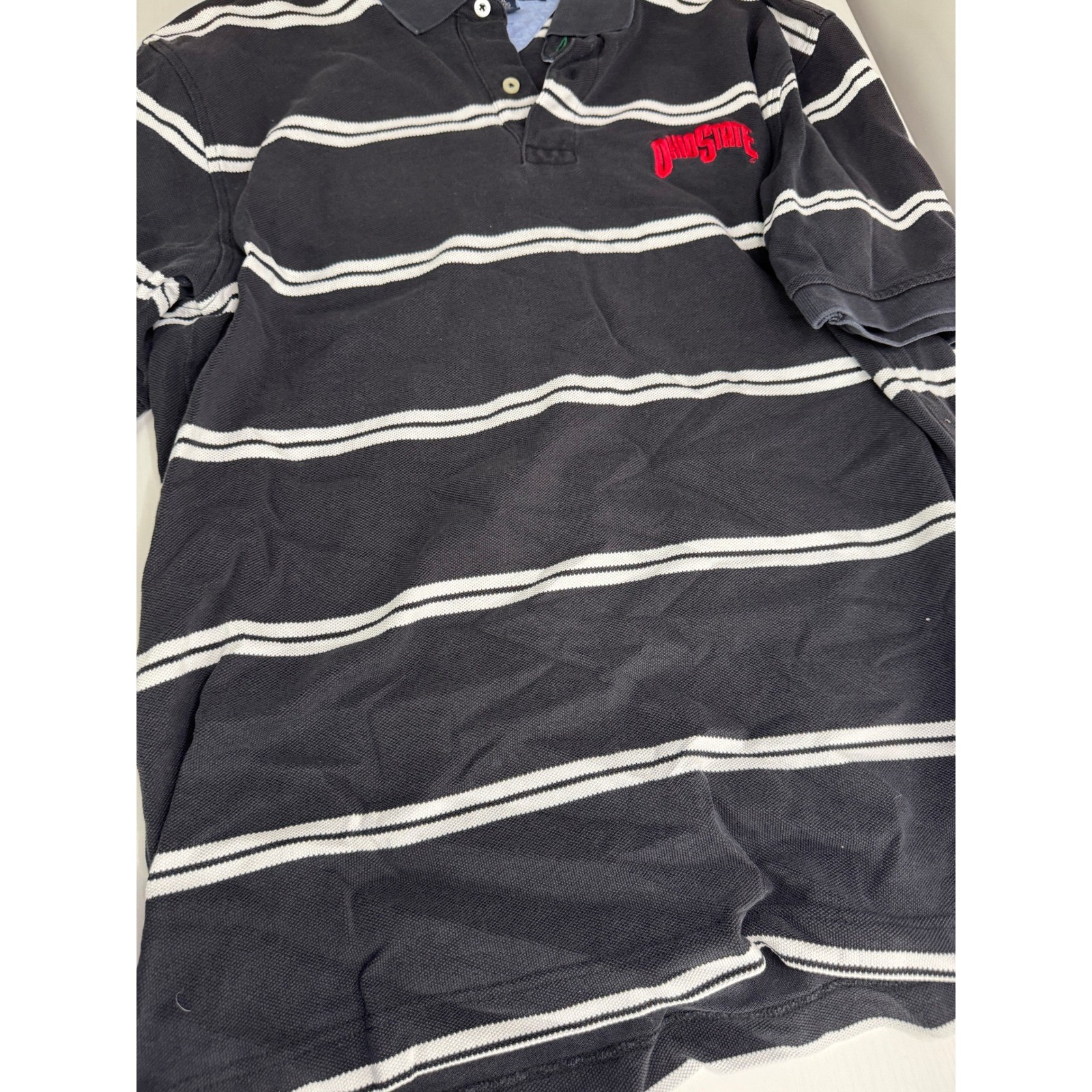 Tommy Hilfiger Ohio State Striped Polo Shirt Mens XL Embroidered Collegiate thumbnail 5