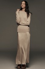 ASTR The Label Helene Long-Sleeve Twofer Maxi Dress sz Lg