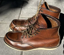 Red Wing 10875 Shoes Moc Toe Heritage Boots for Men, Size 11.5- Brown