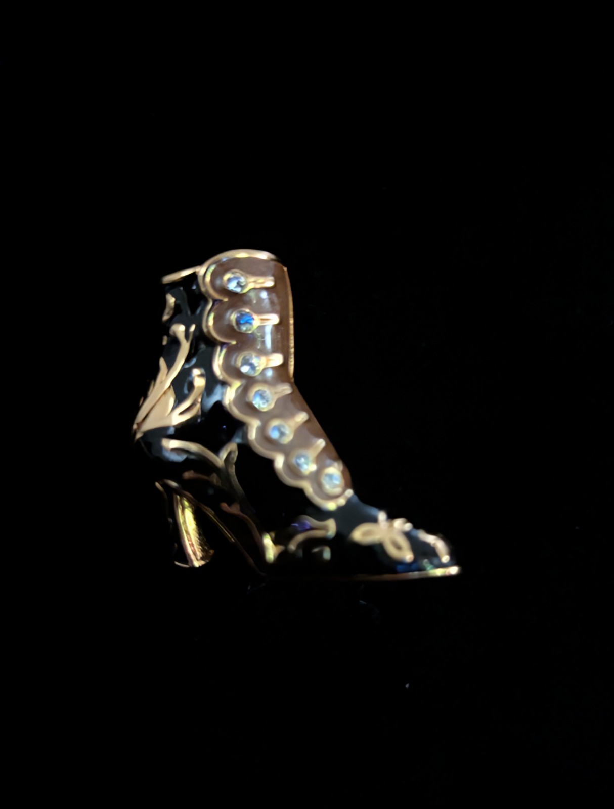 Vintage Signed Kenneth Jay Lane KJL Victorian Rhi… - image 3