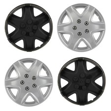 13 Set Of 4 Silver Wheel Covers Snap On Full Hub Caps For R13 Tire Steel Rim