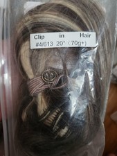 CLIP-IN HAIR 20" Human Hair Extensions 4-613 - 20''  70G 