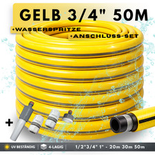 Gartenschlauch 3/4 Zoll 50m Wasserschlauch Schlauch 3/4" 50 m + Anschluss-set