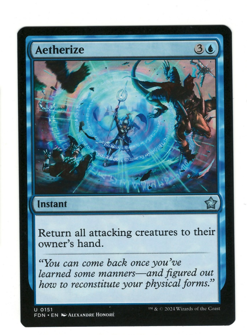 Aetherize 151 Uncommon Foundations Magic: The Gathering Near Mint