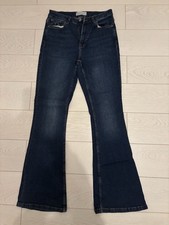 Navy Blue Dark Flared Women Jeans Size 10 Primark Denim Style