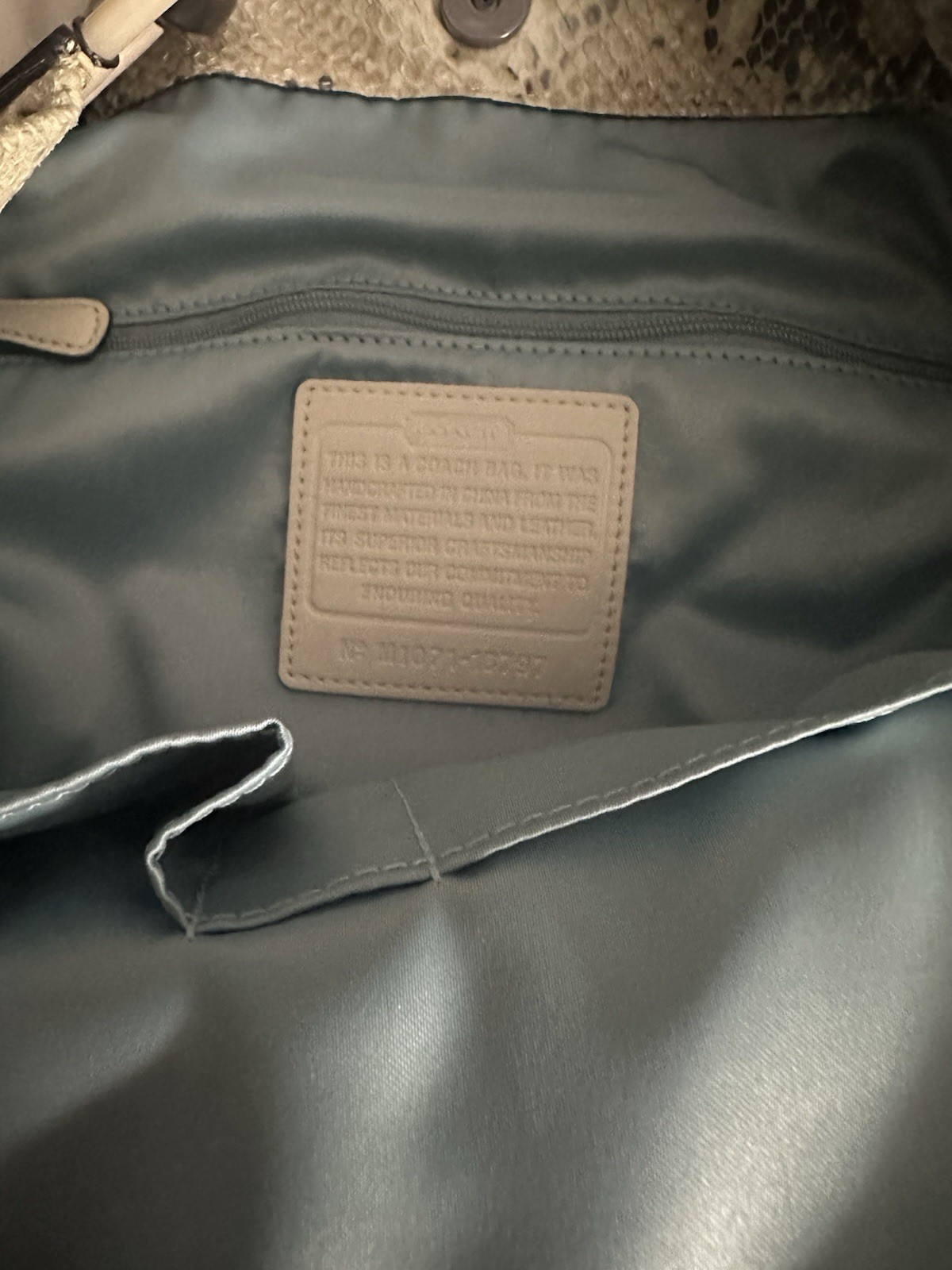 COACH Pinnacle Embossed Python Leather Bag And Wa… - image 4