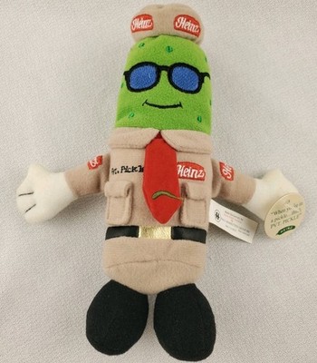 Heinz 7'' Private Pickle Plush Mascot Stuffed Toy w/Tag New Old Stock Vintage 