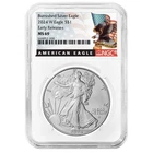 2024-W Burnished $1 American Silver Eagle NGC MS69 ER Black Label