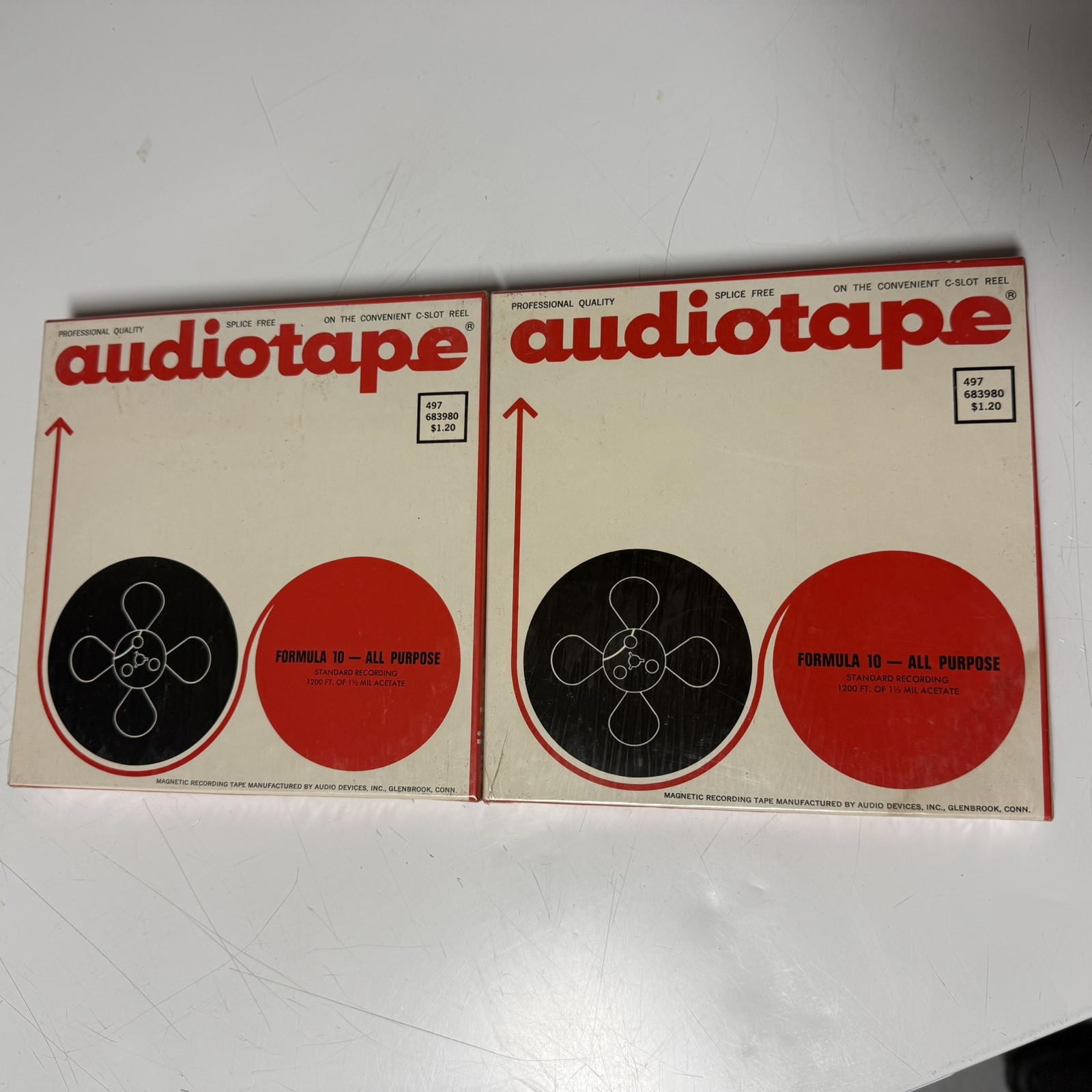2 Audiotape Reel To Reel 2400 Ft Of  1/4” professional Quality. Both are sealed 
