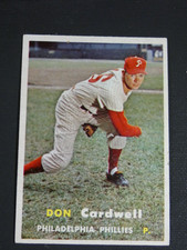 Don Cardwell 1957 Topps ROOKIE CARD #374. rookie card picture