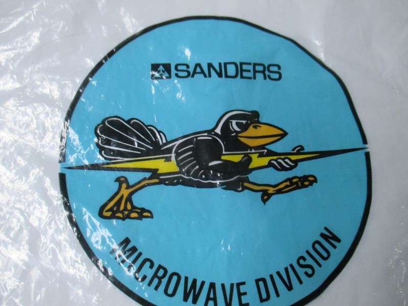 Vintage Sanders Assoc. Nashua NH Plastic Shopping Bag Microwave Division logo ad