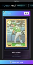 1987 TOPPS #366 MARK MCGWIRE - AI GRADED A 8.0!