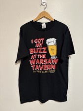 Vintage 1997 Drew Carey Show Warsaw Tavern Drinking Buzz Shirt Size Large