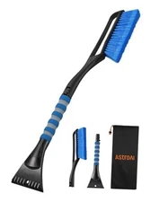  27" Snow Brush and Ice Scrapers for Car Windshield, Small (27inch) Blue