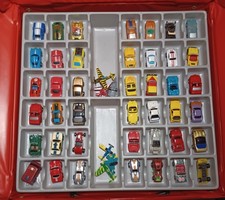 Micro Machines Toy Car Lot OF 47 W/ Carrying Case Diecast Cars Trucks Planes