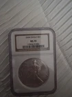 2004 $1 American Silver Eagle NGC MS70 Brown Label