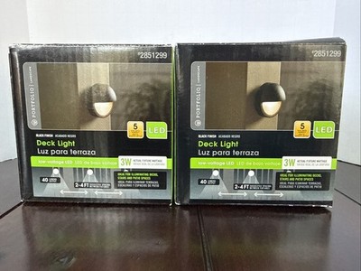 2 Portfolio Deck Light Stair Light Low Voltage LED Black Finish 3Watt