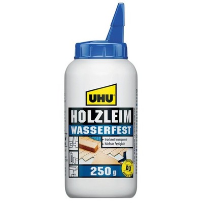 UHU HOLZLEIM WASSERFEST EN 204 (D3) 250g x1, ohne Lösungsmittel