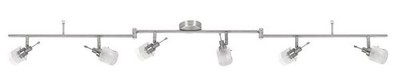3945 Nice Price Spotlights Stange max.6x10W GU10 Eisen gebürstet/Opal 230V Metal