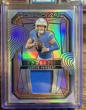 🔥🏉2024 PANINI OBSIDIAN JUSTIN HERBERT MAGMATIC PATCH /99 LOS ANGELES CHARGERS