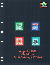 $12.65 Scott Value - 1995 ANGUILLA Christmas Caribbean Holidays CV MNH NH UMM