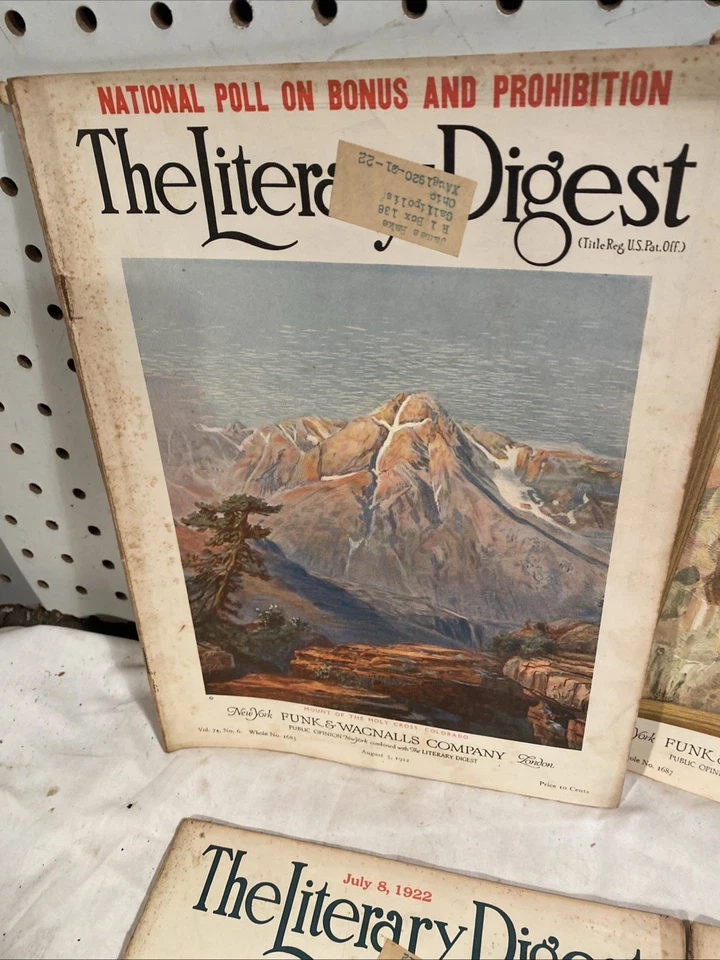 1922 Literary Digest Lot Of 5 Public Opinion Funk Wagnalls July August - Image 4 of 4