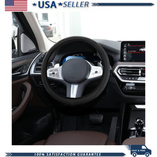 15 Inch Microfiber Leather Steering Wheel Cover Pu Leather Cars Scolor Black 15 Inch Microfiber Leather Steering Wheel Cover Pu Leather Cars Scolor Black