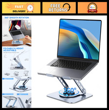 Adjustable Ergonomic Laptop Stand, 360  Rotating Aluminum Riser for 10-15.6  Lap