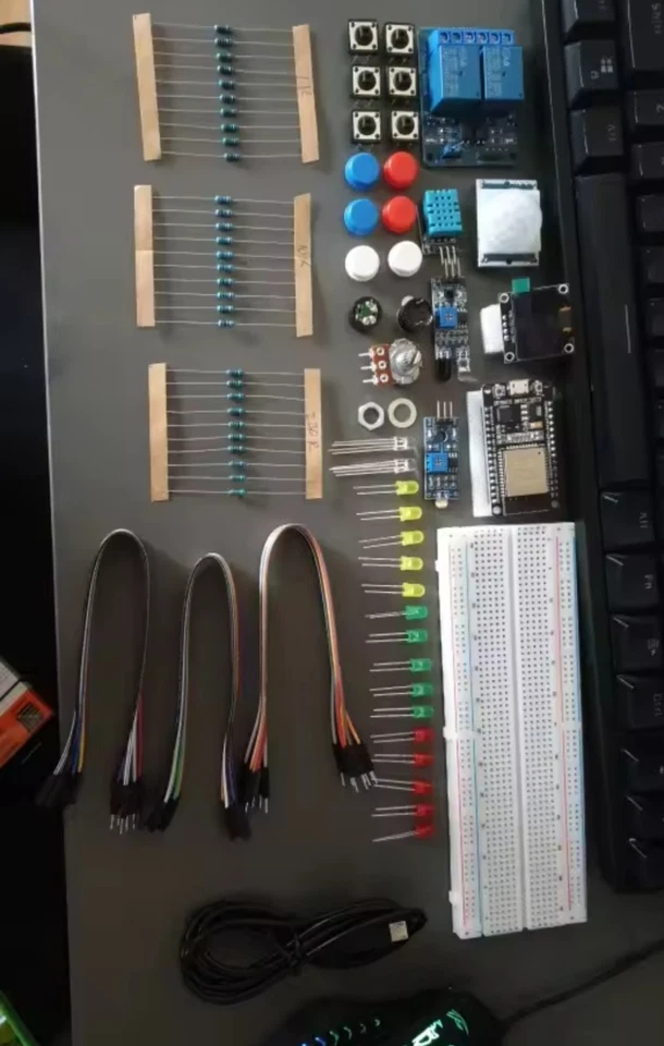  Kit ESP32  OLED, Sensor, LED, Relay, Breadboard e Cavi - Bild 4 von 4