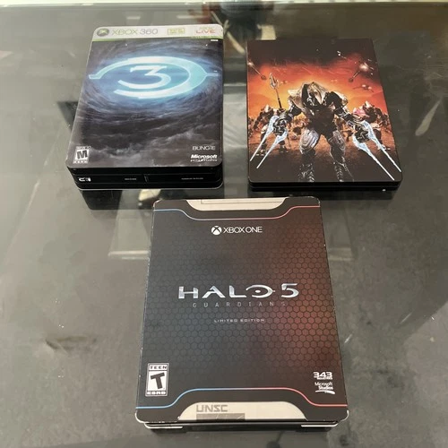 Microsoft Xbox Lot Of Halo Steelbooks Games CIB with manuals Ships fast!