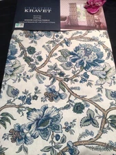 CURATED KRAVET window Panel Curtains 50 x 84 Jacobean Floral Garden 2 PC Set NEW