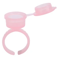 100Pcs Ink Rings Cups, Disposable Pigment Holder Makeup Glue Holder Rings Eyebro