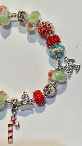 ❤️Pandora Christmas Sterling Silver Bracelet 🎄 European Charm Beads w/ Box 2❤️ - Picture 3 of 7