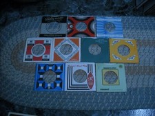45RPM COMPANY SLEEVES. LOT OF TEN EXCELLENT VINTAGE SLEEVES.