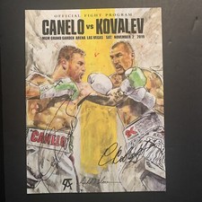 Canelo Alvarez vs Sergey Kovalev 2019 Program SIGNED By Both; Seidman LOA