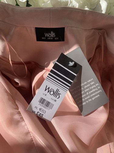 WALLIS LADIES SOFT PINK QUALITY ELEGANT FULLY LINDED JACKET 2 POCKETS size 8 - Picture 8 of 12
