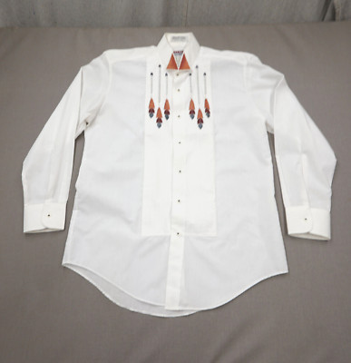 90s Wanted by Beads Beautiful Womens Medium Square Dancing Shirt Beaded