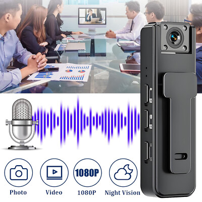 Bodycam 1080P HD & 180° Drehbares Cam Camcorder Mini Kamera Clip-on Body Camera