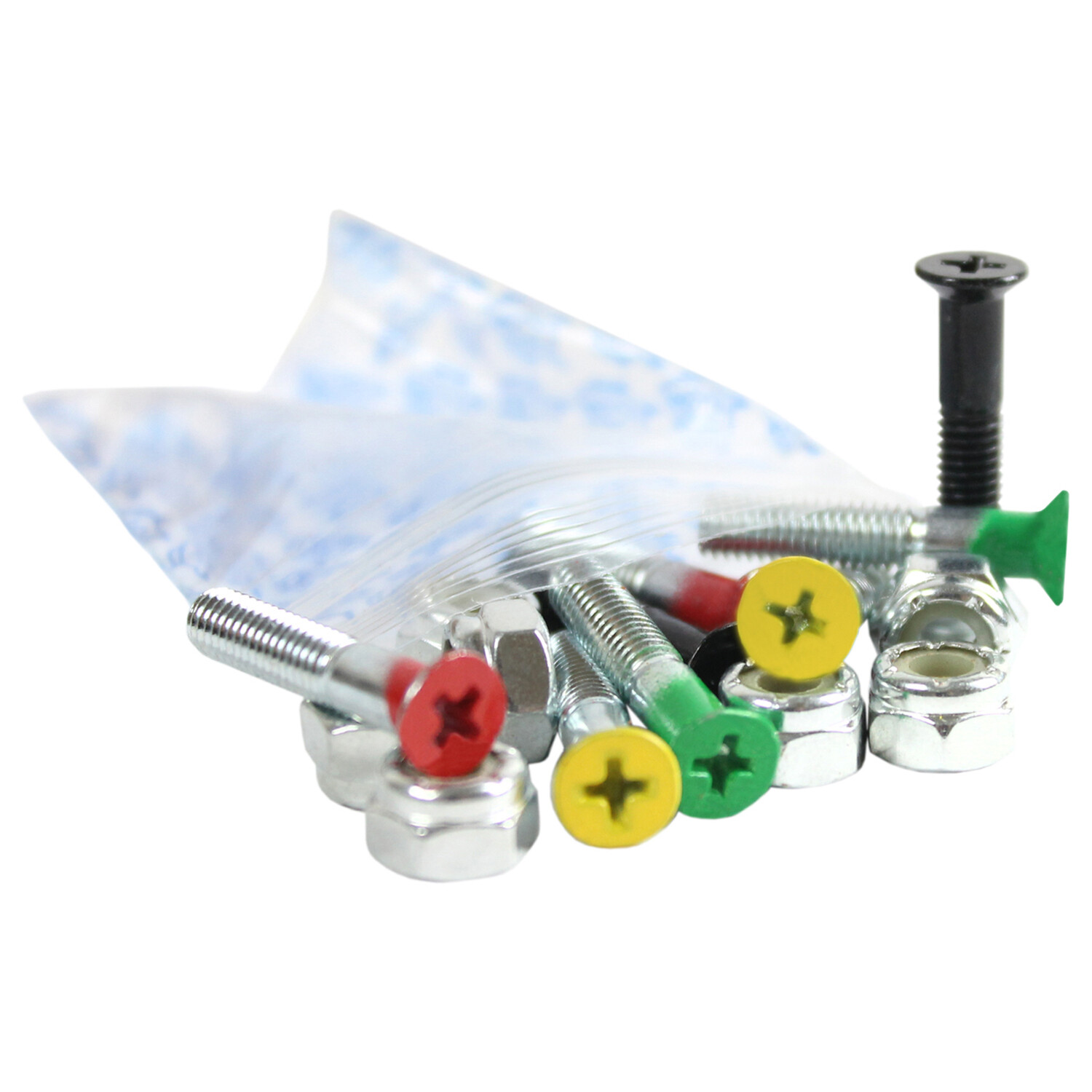 Dime Bag Hardware Skateboard Mounting Nuts and Bolts 1" Phillips - Rasta
