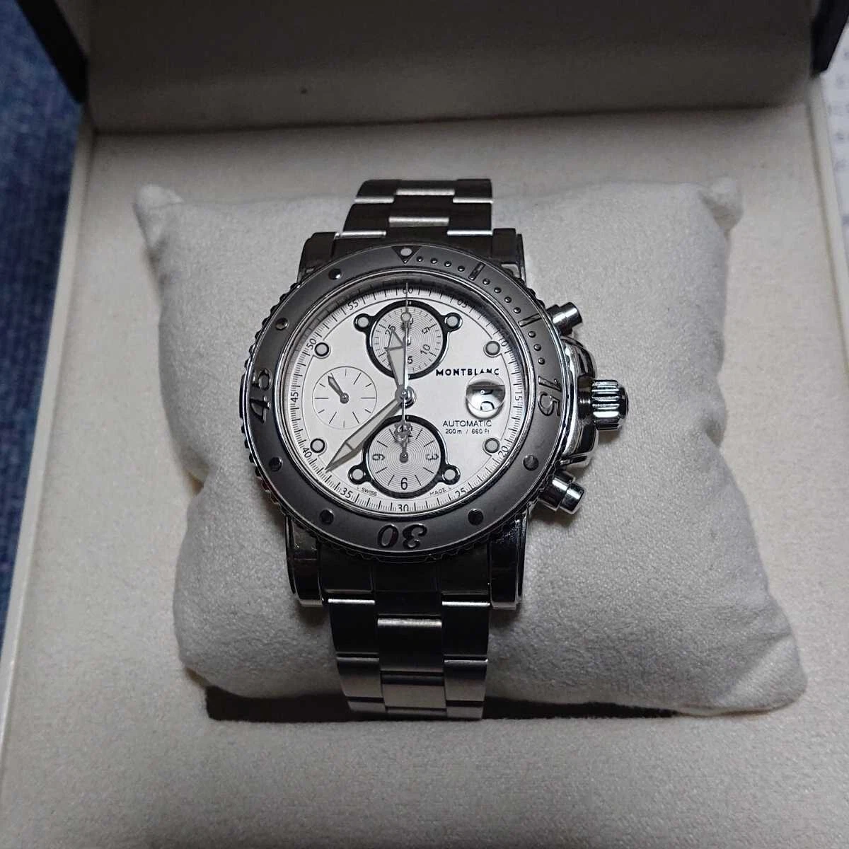 OH Montblanc Sport Automatic Chronograph White Dial Men s Watch 44mm 104280
