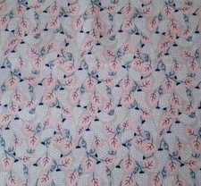P&B Textiles The Meadow Lane BTY The Tiny Garden Floral Leaf Off-White Pink Gray