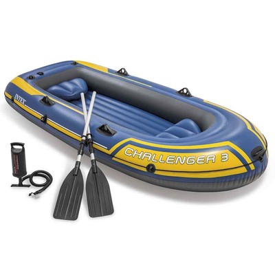 Intex Schlauchboot Set mit Ruder Pumpe Paddelboot Ruderboot Angelboot Boot